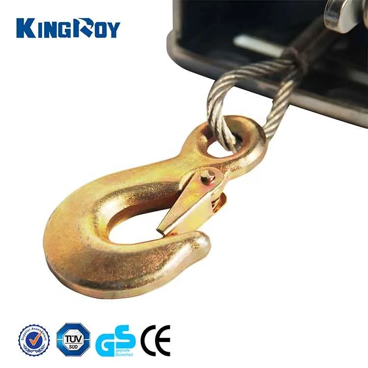 KingRoy 2000lbs portable wire rope pulling manual hand winch cable pulling winch boat trailer winch