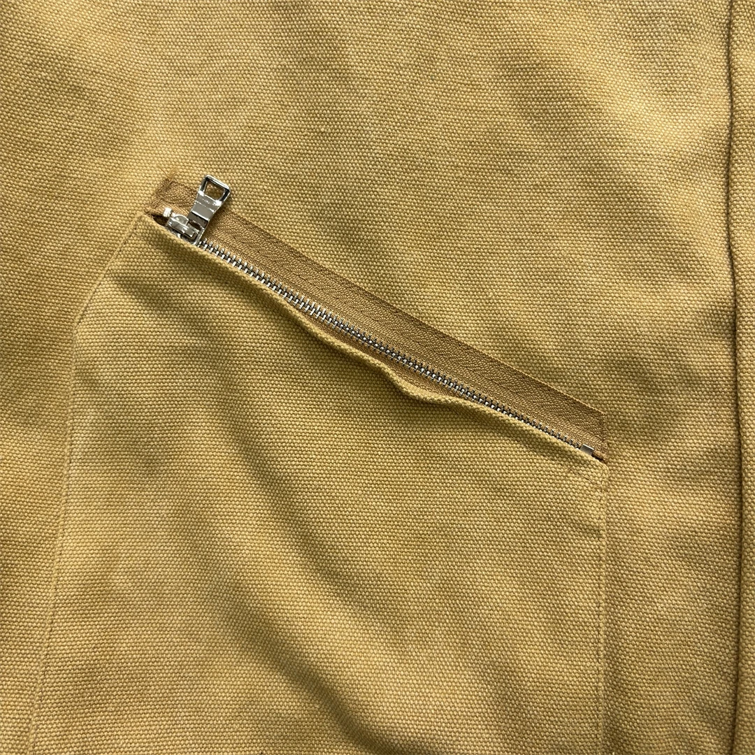 Topshow Custom Embroidery Patch Heavy Canvas Workwear Jacket Vintage Worker Heavyweight Men Detroit Carpenter Chore Jacket