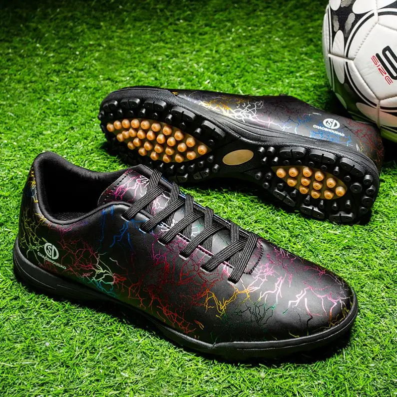 High Quality Sport Drop Shipping Fg Spikes Low Ankle Cleats Black  Football Soccer Boots Branded Shoes In Warehouse Stock