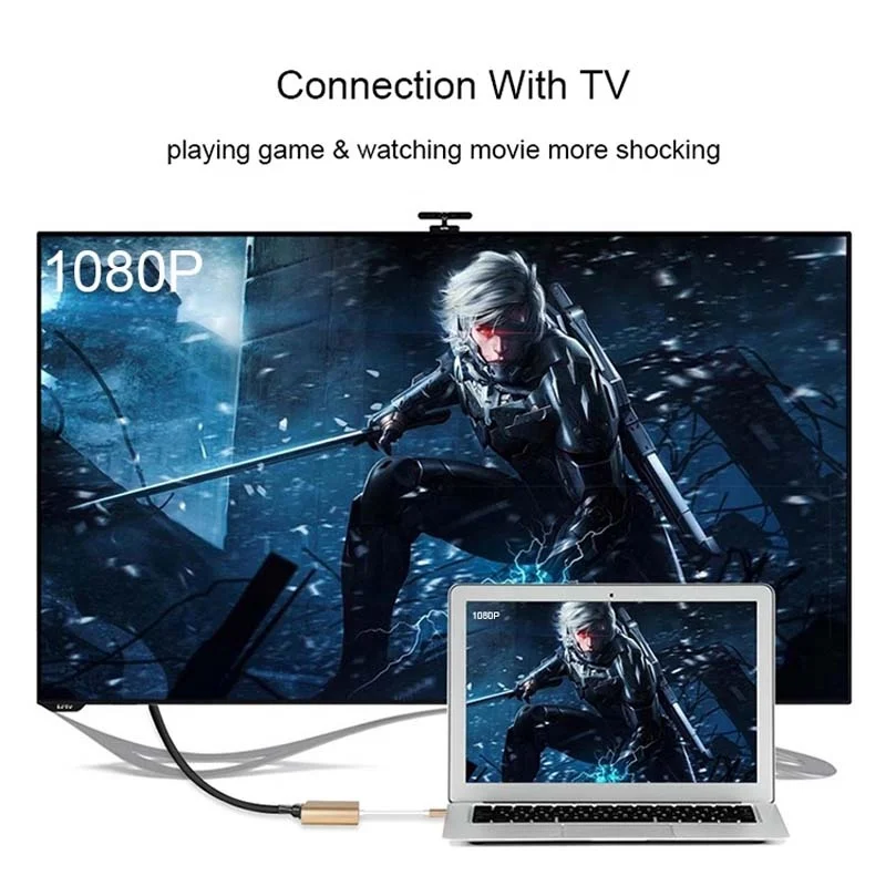 wholesale multiports 3 in 1 USB 3.1 type C TO VGA converter adapter cable for Notebook/phone