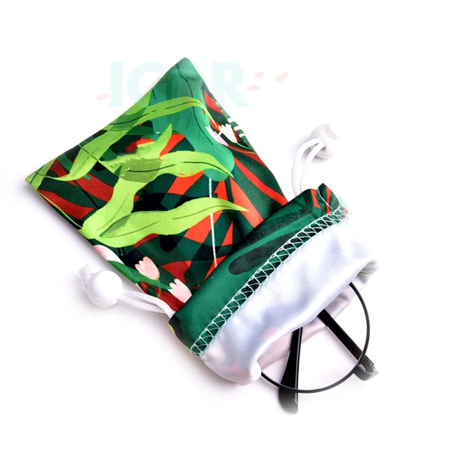 digital printing microfiber sunglasses pouch glasses bag Wholesale Soft Microfiber bags custom Printed logo packaging bag