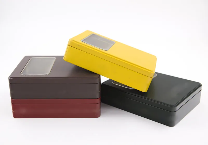 Жестяная коробка с окошком, косметические контейнеры, пищевые контейнеры