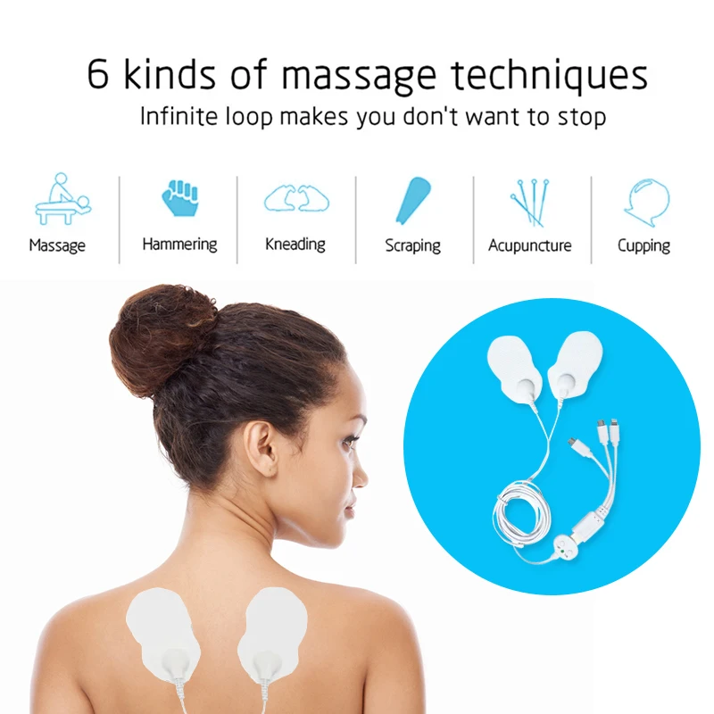 USB Pulse Body Innovation Massager with 2 Gel Pads for Massage
