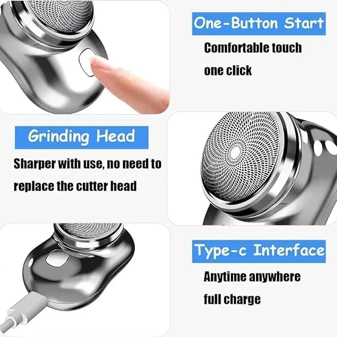 IPX7 Cheap Wholesale Mini Men Shaver Pocket Travel Car Removable Washable Electric Beard Razor Shaving