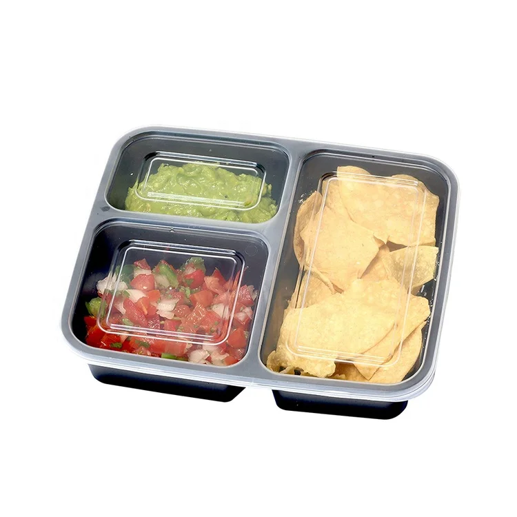 
Popular Square PP PET Base and Lid Box Disposable High Quality Take Away Bento Box Fast Food Plastic Box 