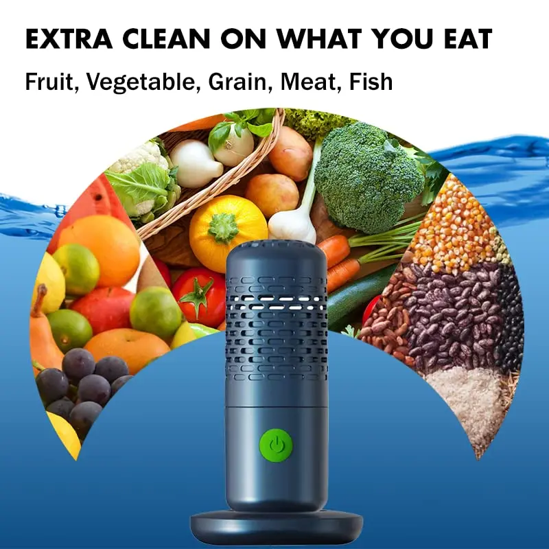 Fruit and Vegetable Washing Machine, Portable Capsule Shape Cleaner Device for Cleaning Fruits and Vegetables, Rice, Meat