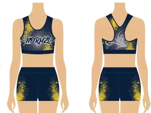 Trending Custom Cheerleading Uniforms Wholesale Cheer Top and Short Practice Wear set