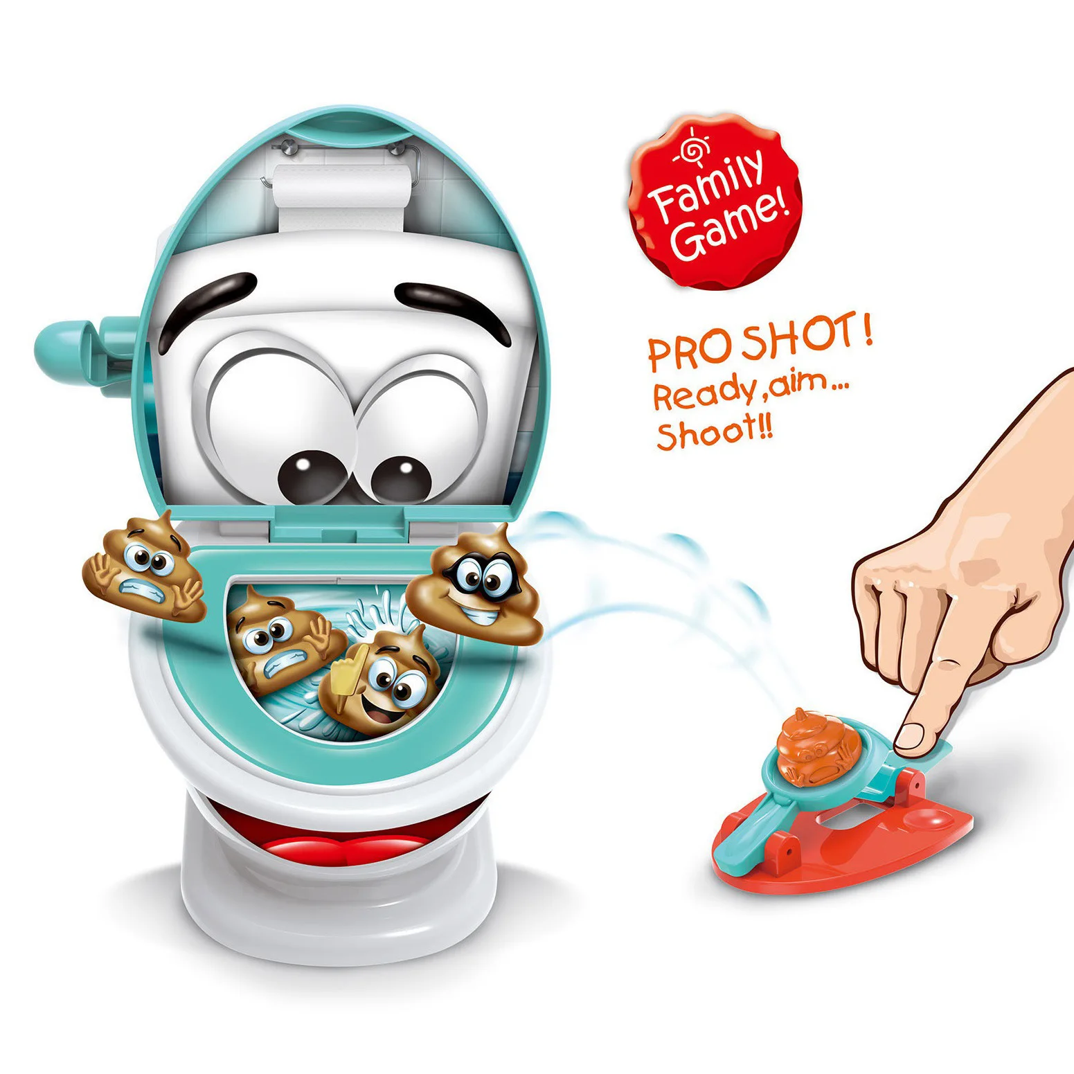 Shoot The Poop Funny Family Game Fast and Frenzied Flushing Poop Shoot Game Set for Kids Christmas Gifts  For Kids