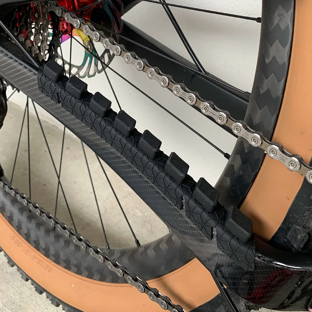 Silicone Bicycle Chain Protector Mountain MTB Road Bike Guard Frame Scratch-Resistant Cover Cycling Accessories