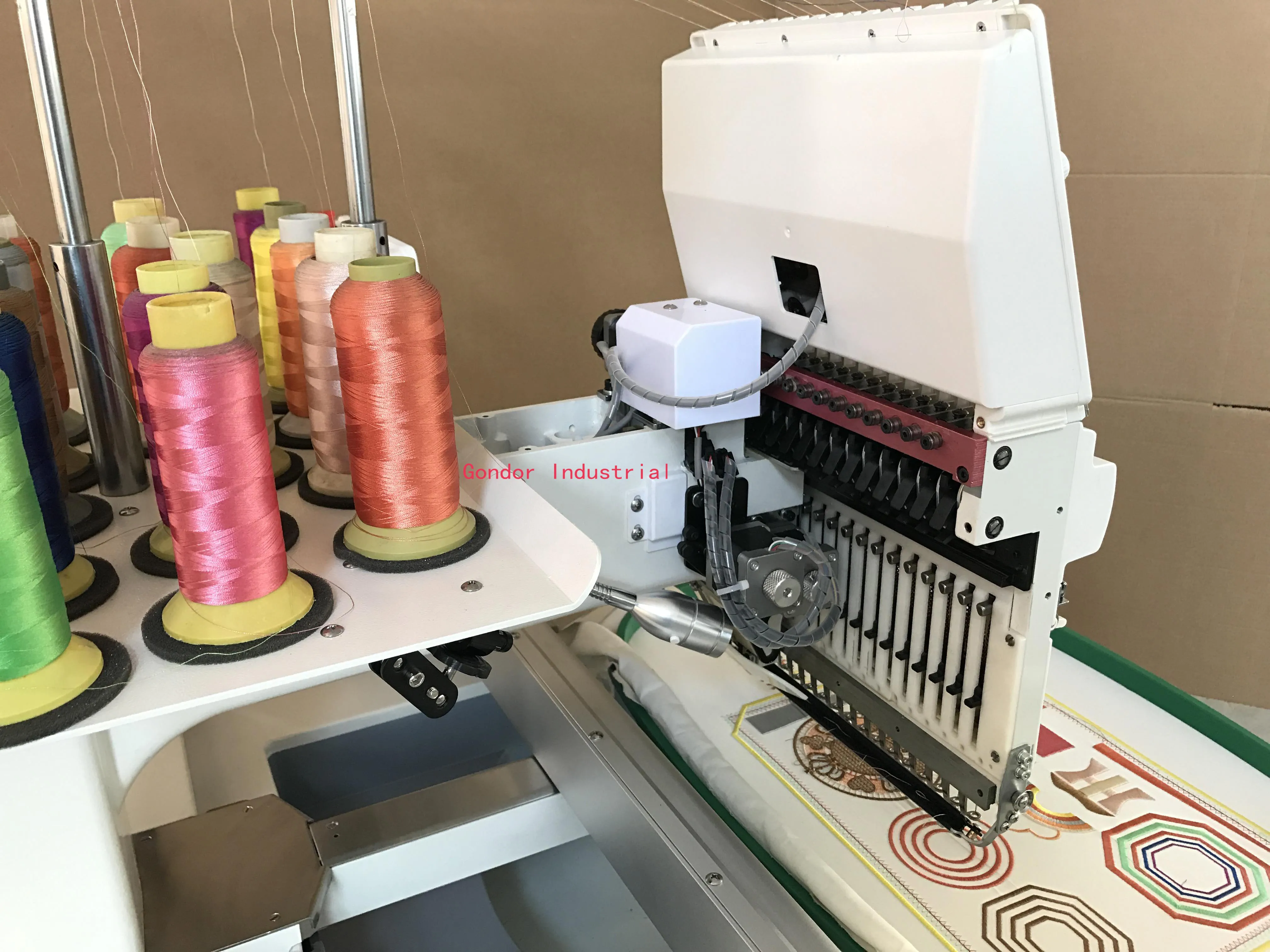Gondor Group high quality easy operation dahao control system provide spare parts chenille towel automatic embroidery