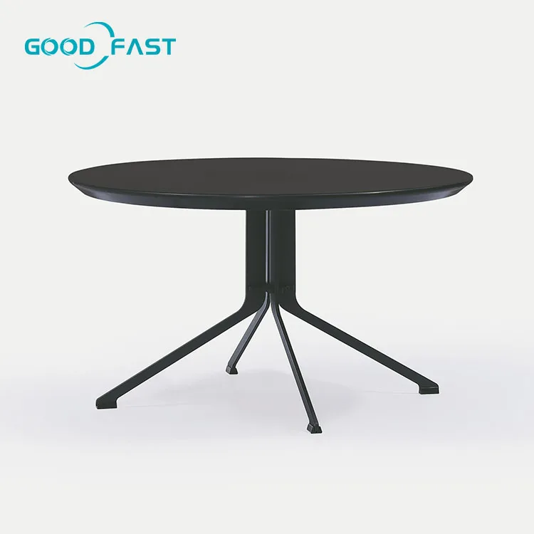 Оптовая продажа современный стол для гостиницы металлическая основа покраски горячая Распродажа круглый ресторана с черной краской из