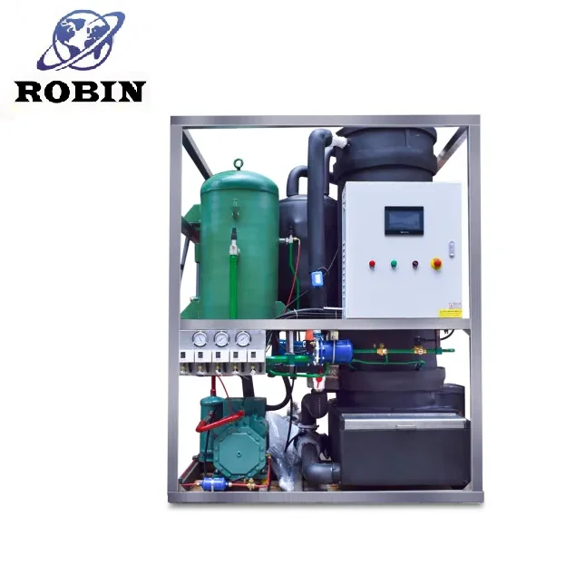 Industrial 1 ton Stainless steel 304 ice tube maker  for drinks tube ice making machine plant for coffee shop with factory price