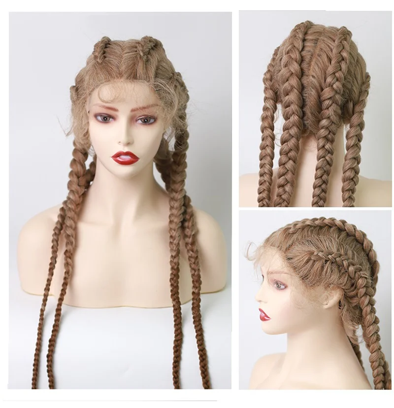 box braid human hair wig synthetic with lace wholesale cheap human hair full lace wig synthetic braided wigs