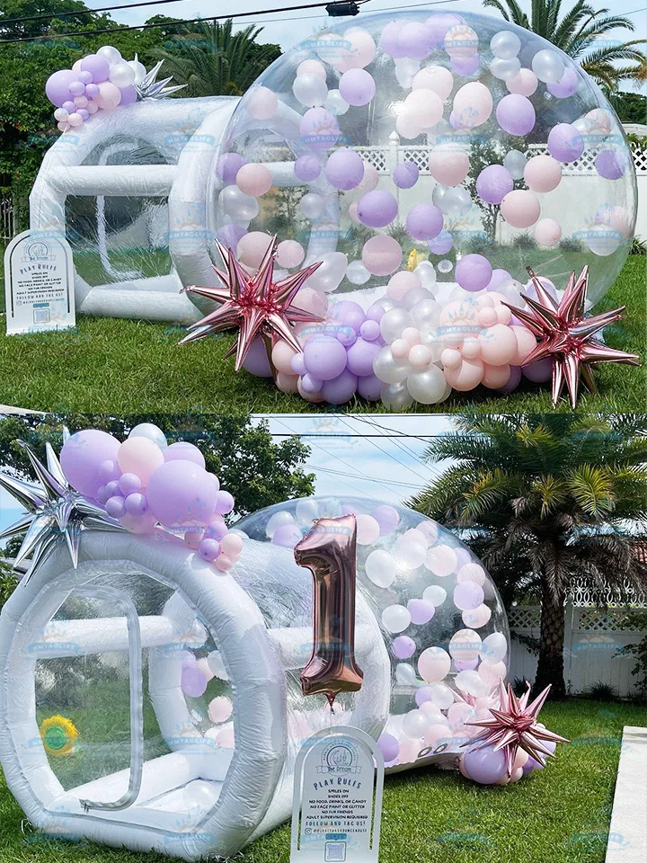 Inflatable Bubble Tent House Transparent Igloo Dome Tent PVC Globe Clear Balloon House for Outdoor Camping Wedding Party
