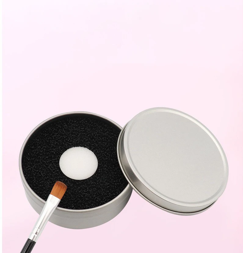 Makeup Brush Cleaner Sponge Washing Brushes Quick Remover Color From Brush Cleaning Box