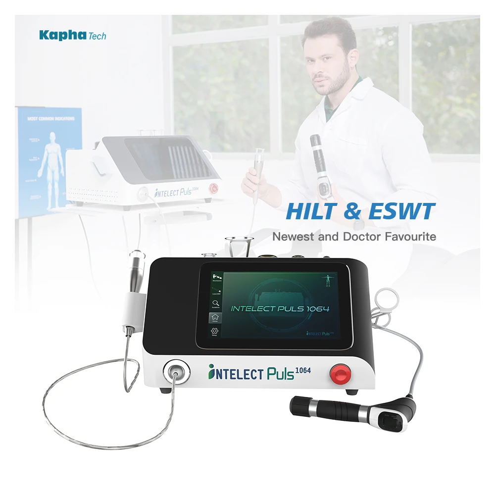 High power lasers relieve muscle damage throughout the body  therapy equipment plantar fasciitis  Radial shockwave 1064nm