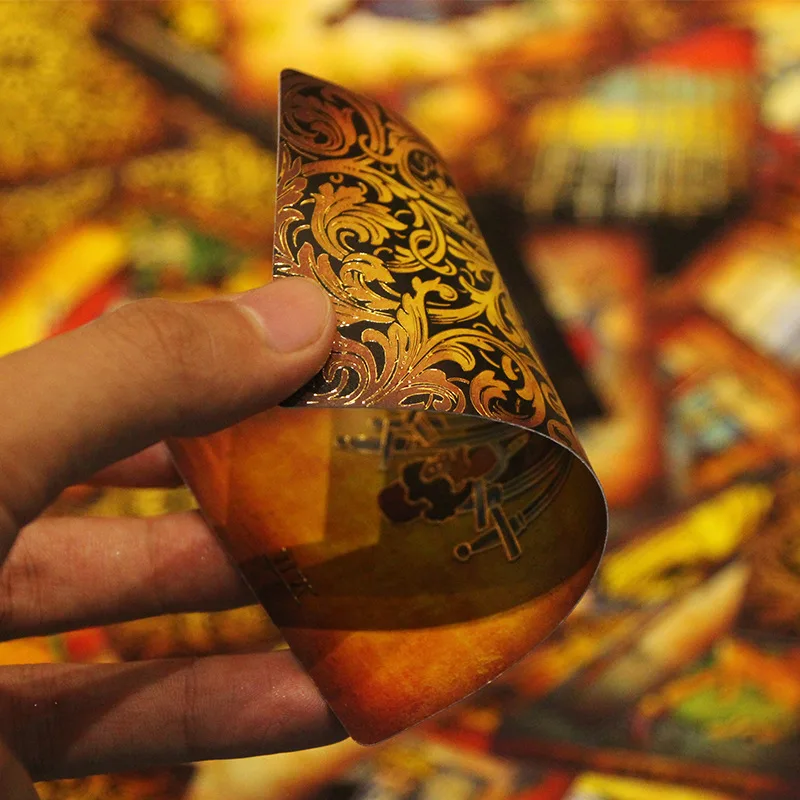 High Quality Professional PVC Tarot  Wholesale New Gold Foil Tarot Cards Durable Light Luxury Magic Board Game