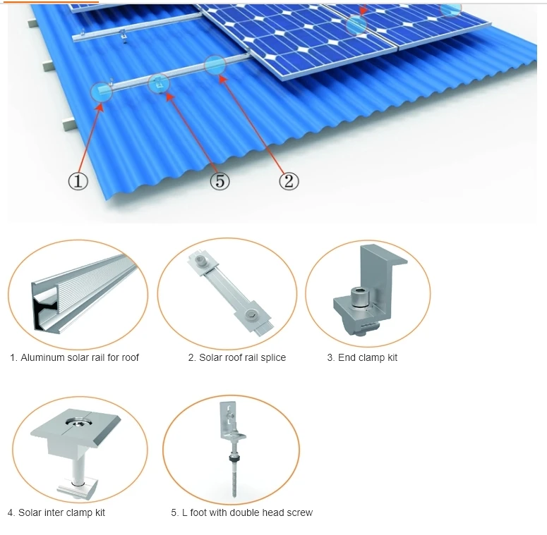 SUS304 solar roof Hook solar panel tile roof solar roof mounting brackets