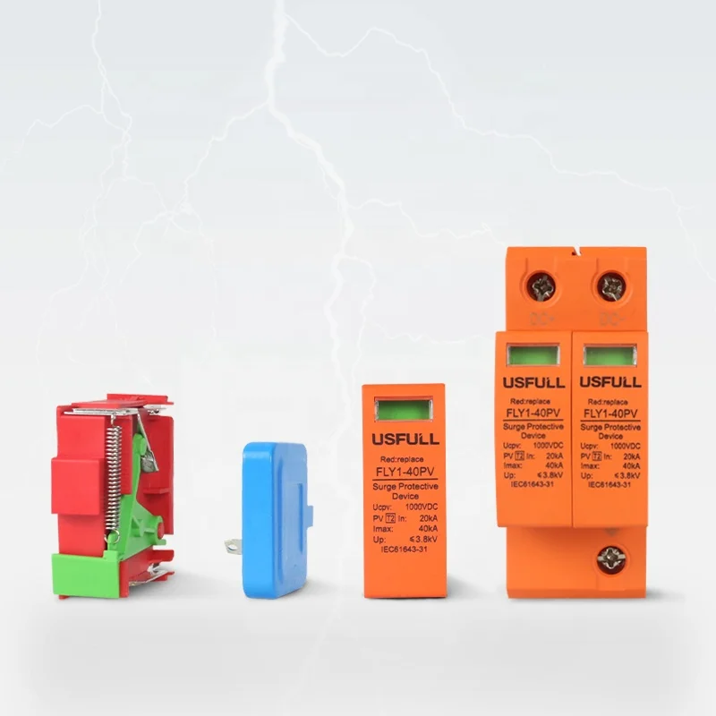 USFULL 40KA DC Surge Protector for Solar System Surge Protective Device SPD for solar energy 2P 3P 1000VDC