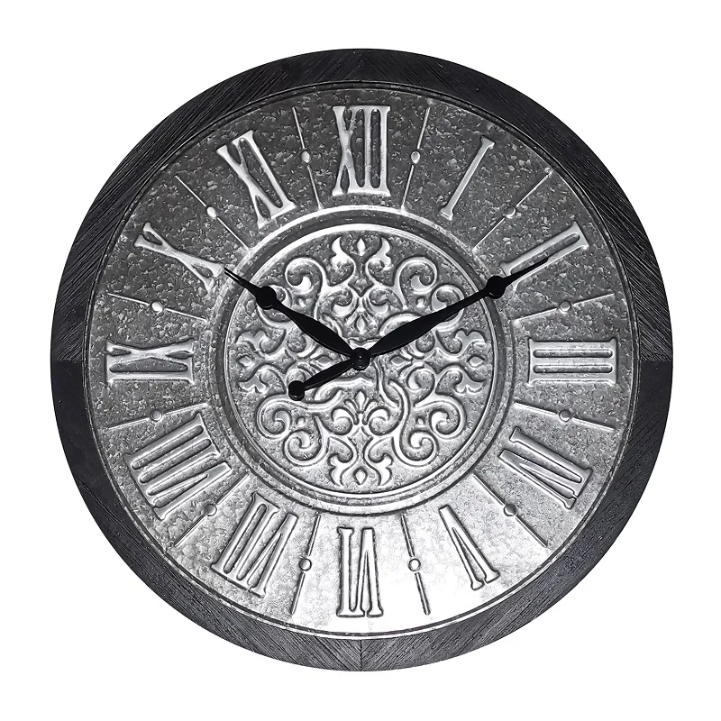 Living room vintage round large iron metal wall quartz clock home decor suppliers