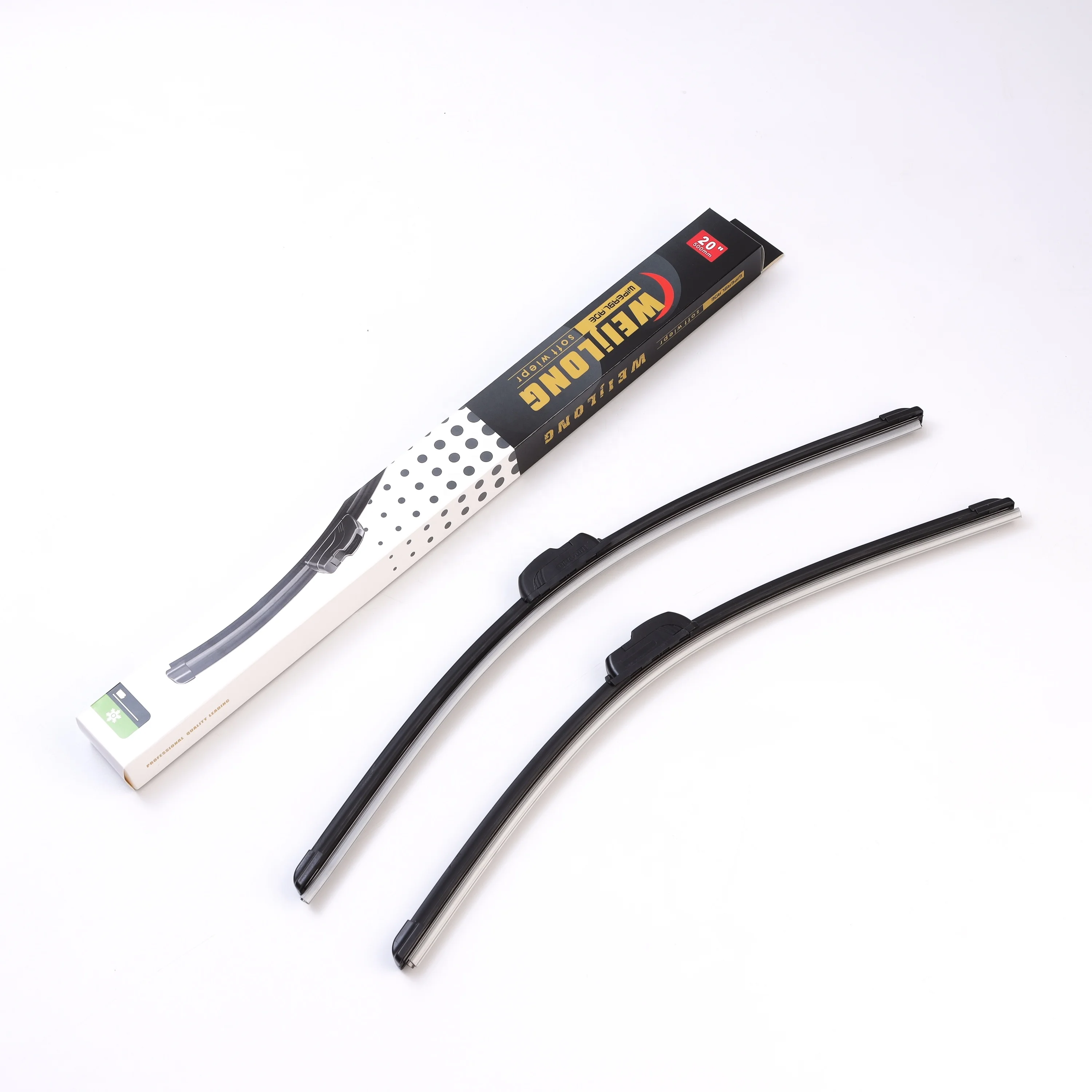 Car Windshield Frameless Wiper Blades Universal Soft Rubber Wipers