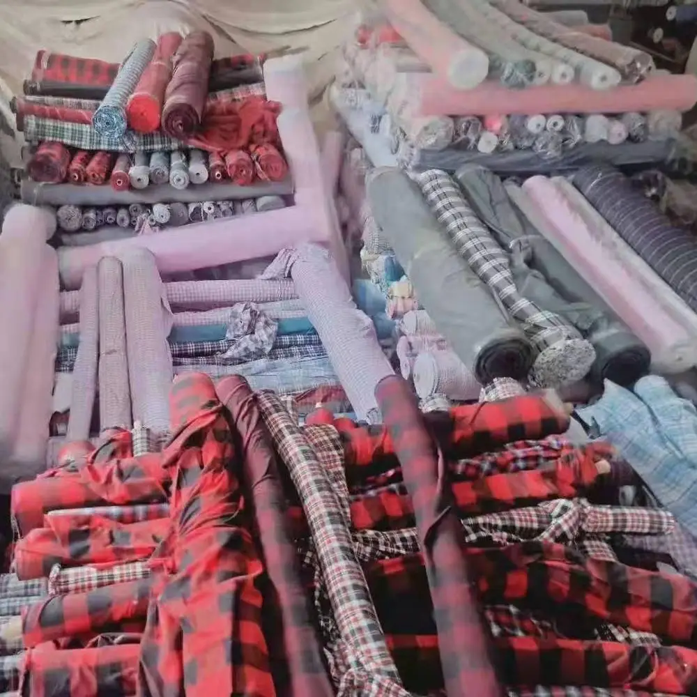 
cvc plaid fabric 