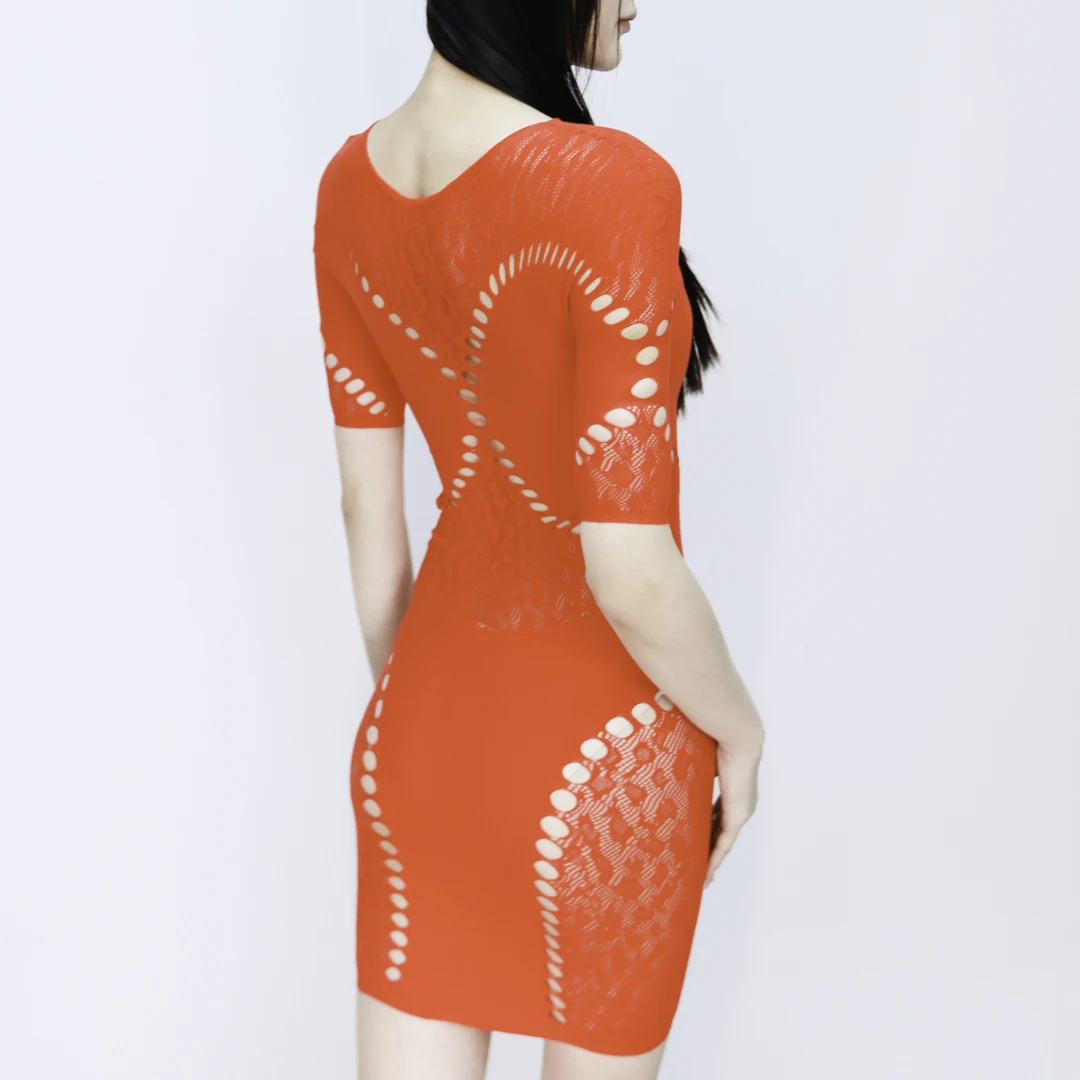 Plus Size Porn Slutty Mature Girls Sheer Body Stocking Dress Rhinestone Lace Cutout Sheer Bodycon dress