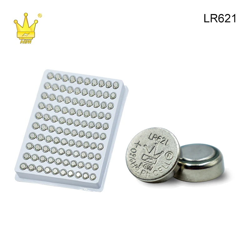 Щелочная Кнопочная батарея CROWN C AG1 LR621 0% Hg.Pb 1 5 V lr621 со светодиодной