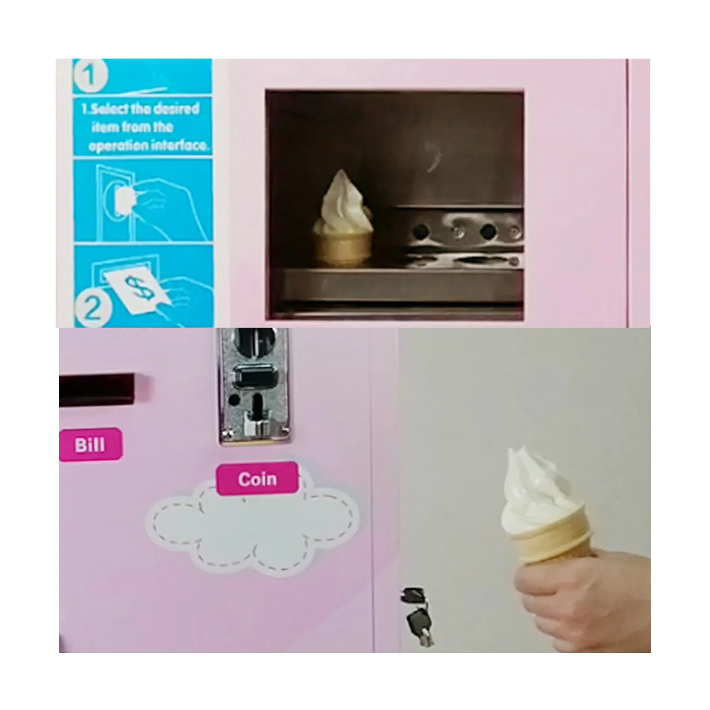 Factory Price Vending Soft Serve Ice Cream Making Machine From China Supplier HM736