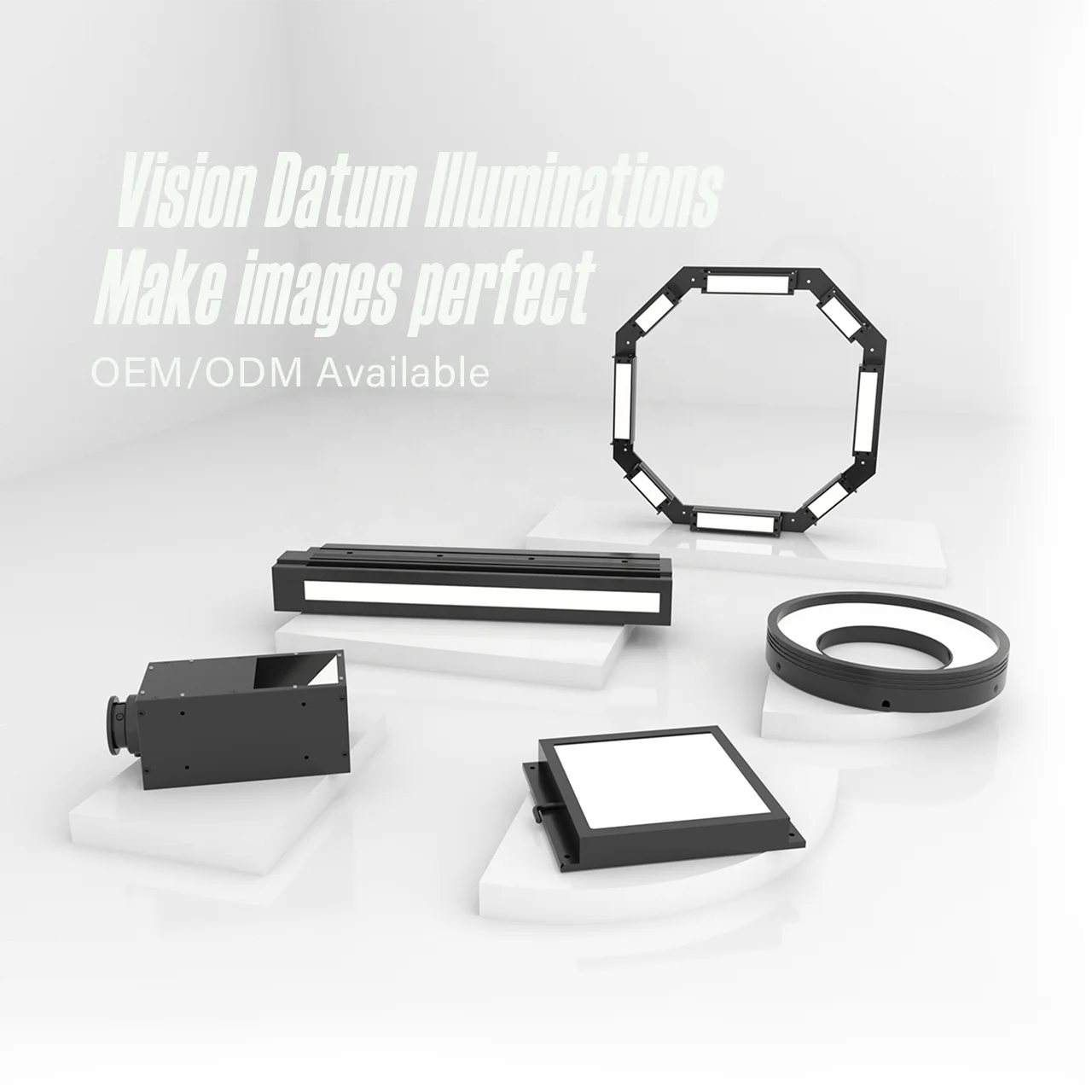 High density 24V Vision System Industrial Illumination Machine Vision Flat Dome Light For Curved Surfaces Inspection