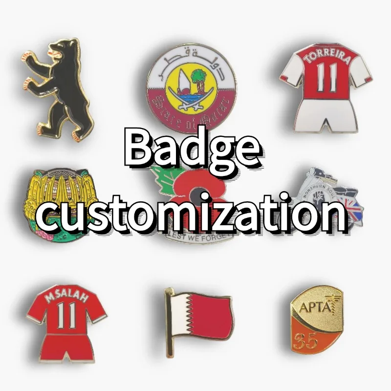 Wholesale Custom Logo Design Printed Lapel Pins Hard and Soft Enamel Metal Badges Pin