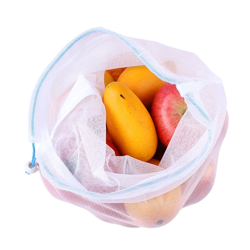 
New custom logo fruit vegetable shopping net mesh bags for packaging food storage  (1600228408904)