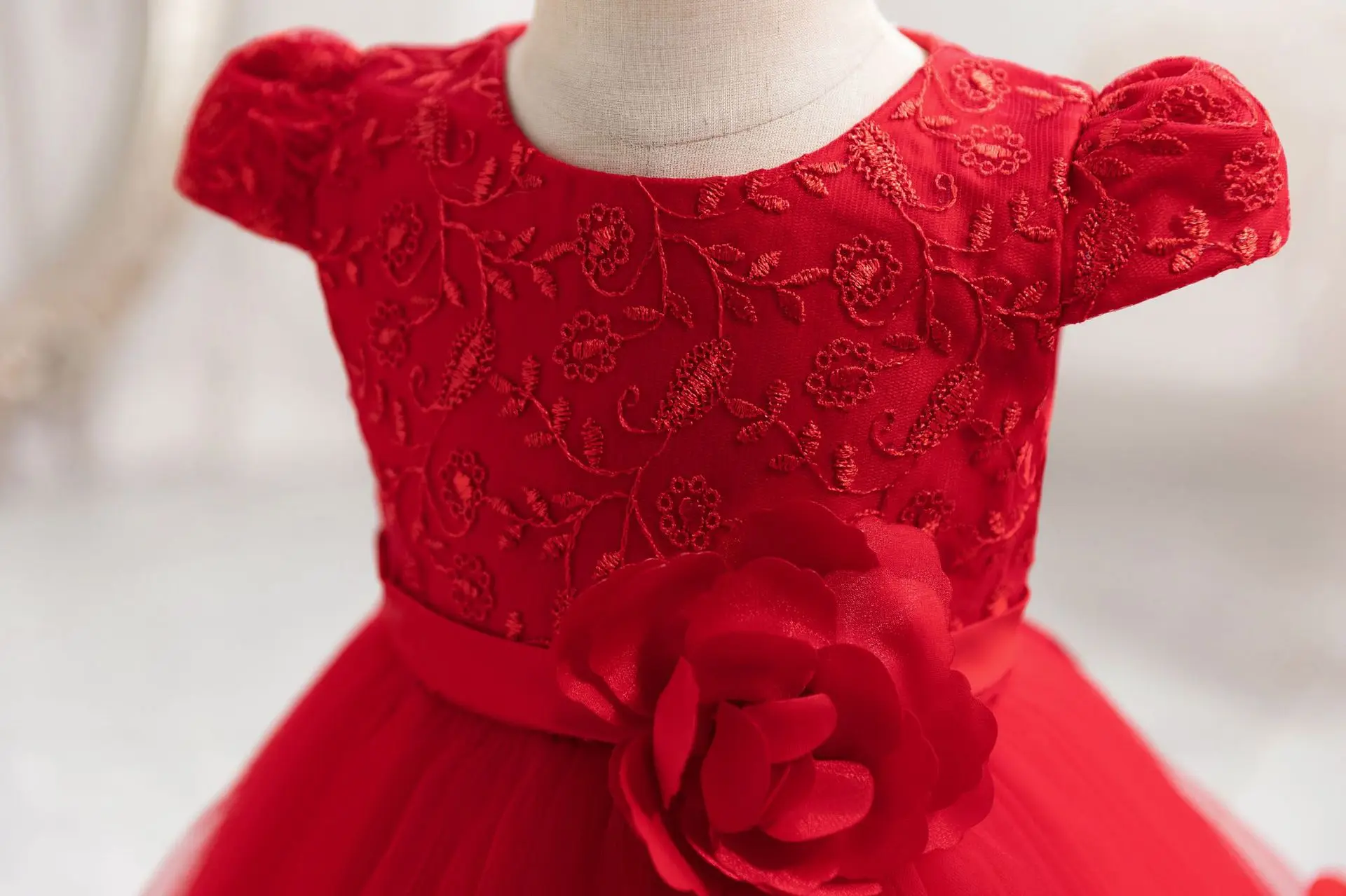 High-Class Baby Girl Girls Kids Dresses Cotton Muslim Summer 3Years Baby Princess Dress For Girl