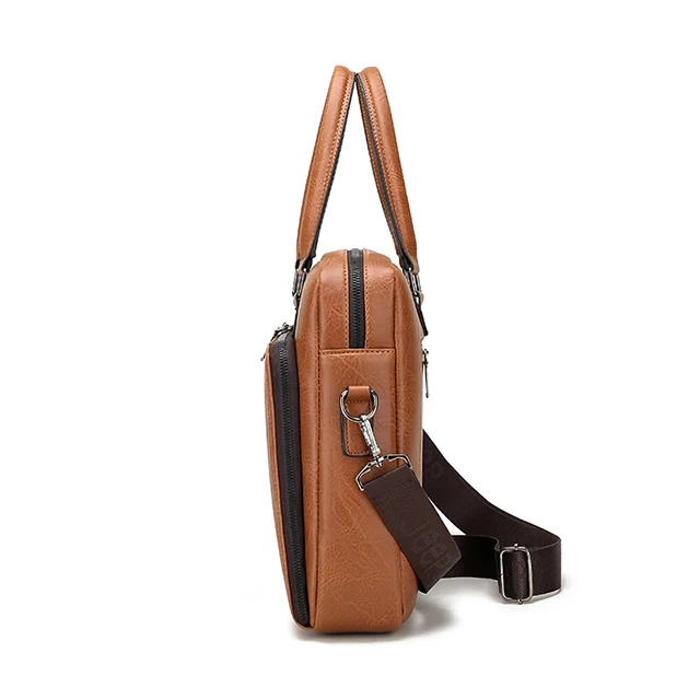 Портфель мужской из экокожи, Офисная Портативная сумка для компьютера, модный мессенджер на плечо, большой вместимости