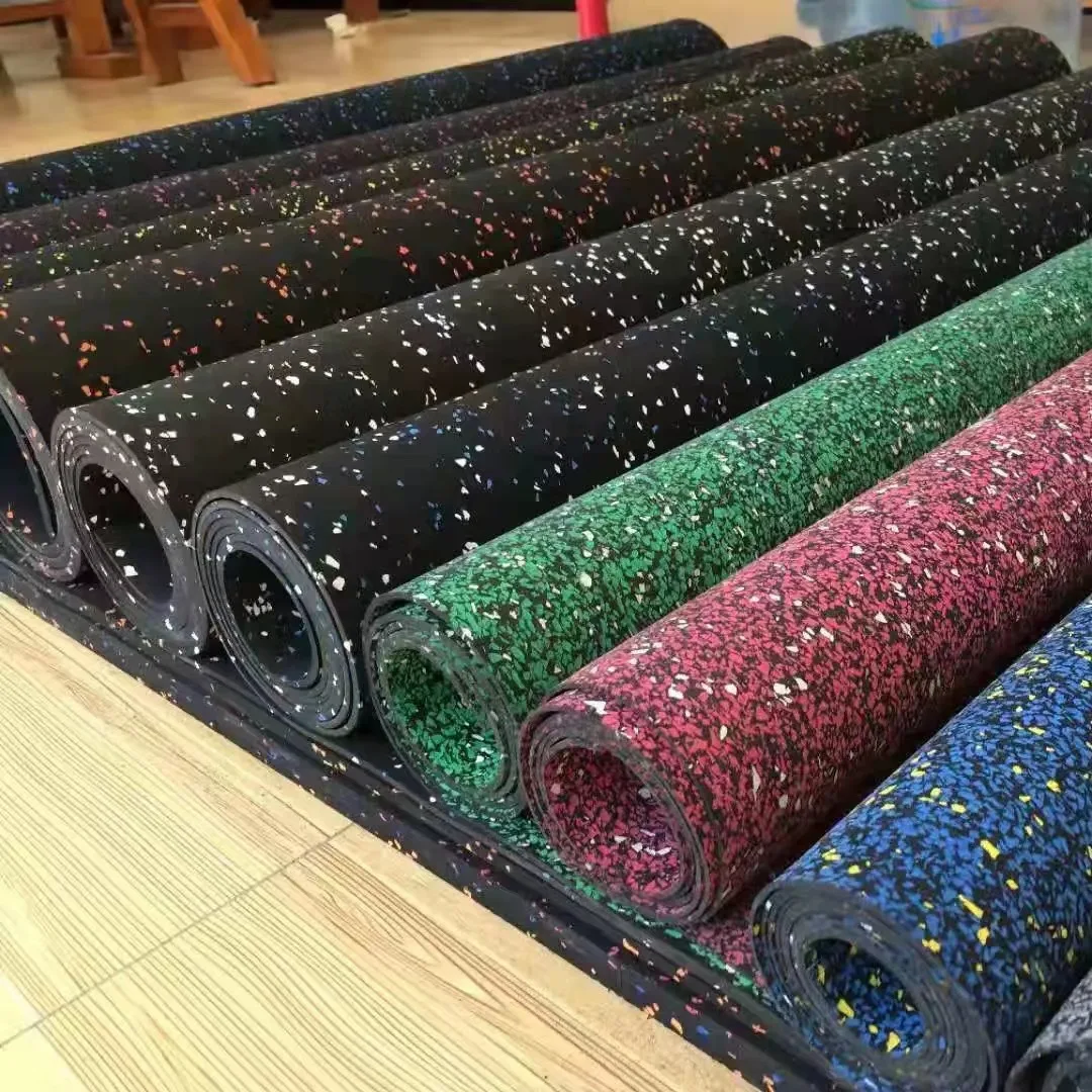 Factory price Anti Slip Rubber Floor Roll for Studio Exercise Rehabilitation Gym flooring/Epdm Granules Rubber Flooring