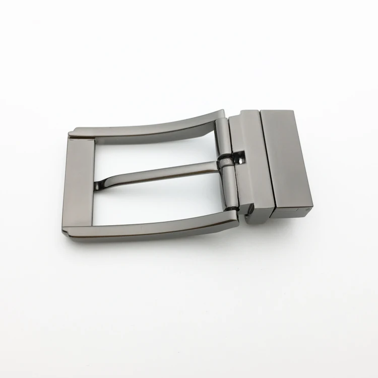 35mm Factory sale new design fashion black nickel reversible belt pin buckle
