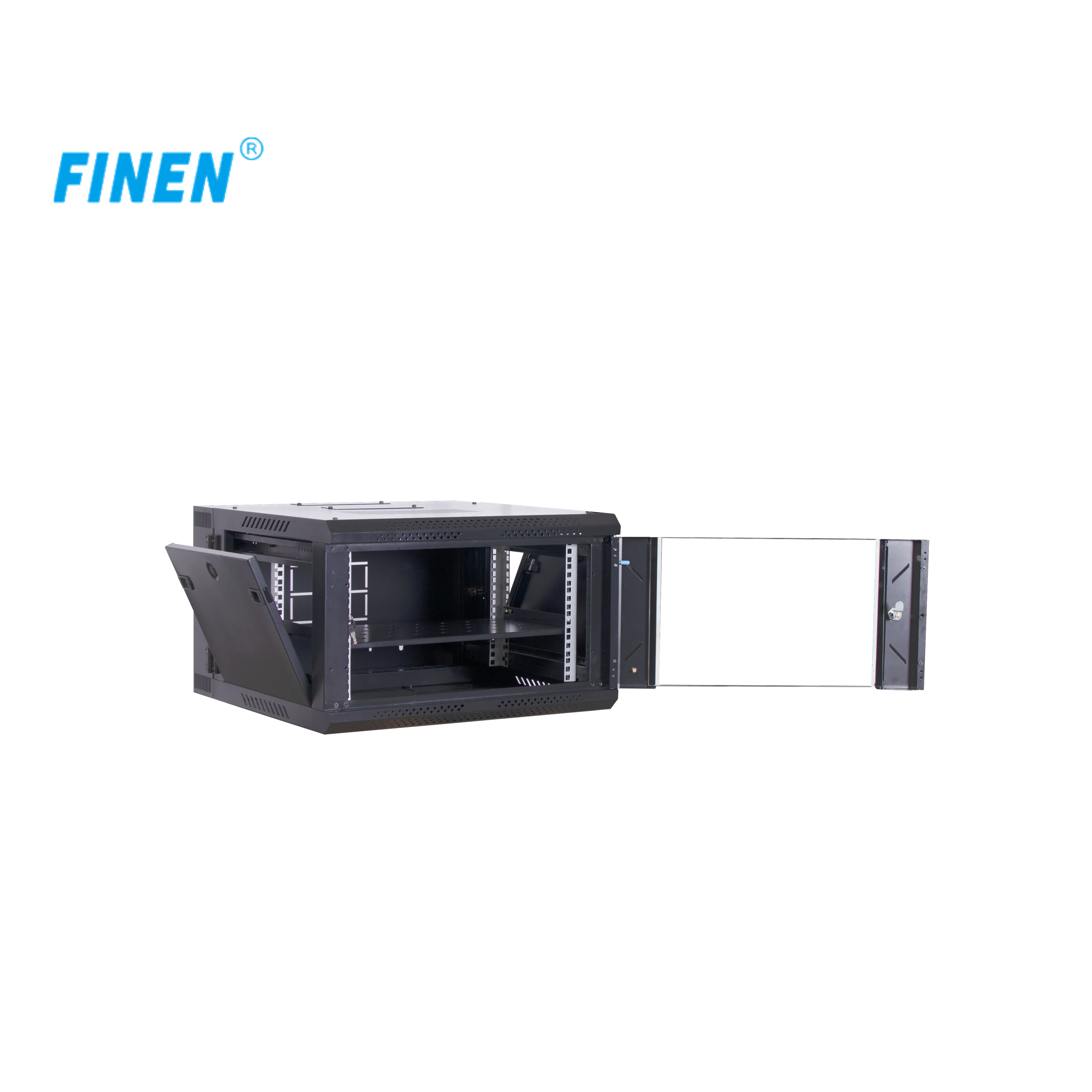 19 inch Double section Wall mount network cabinet  with back swing mount 4U 6U 9U 12U 15U 18U server racks
