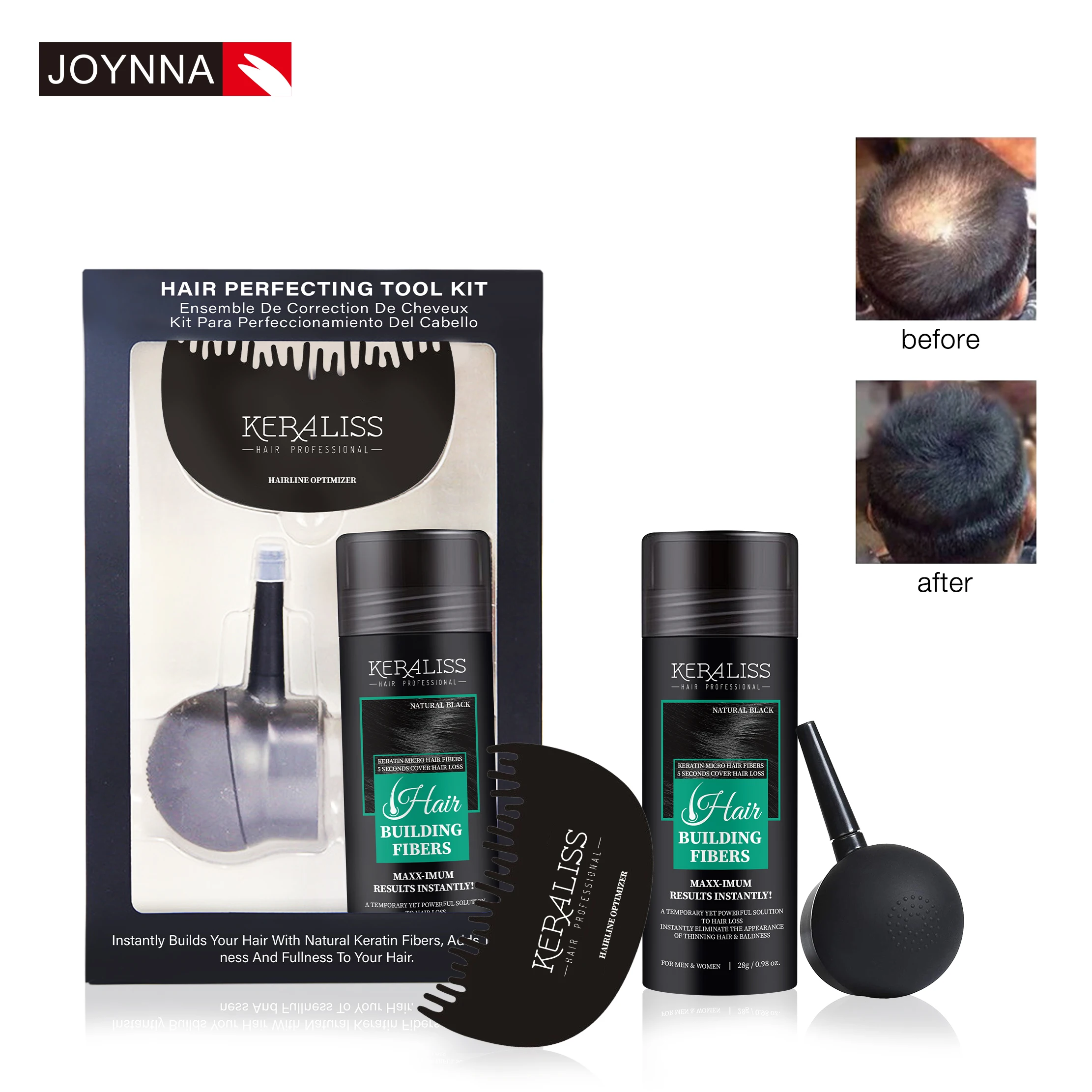 Loss Treatment Building Fully Keratin Joynna Fibre Spray Instant Hair Fiber