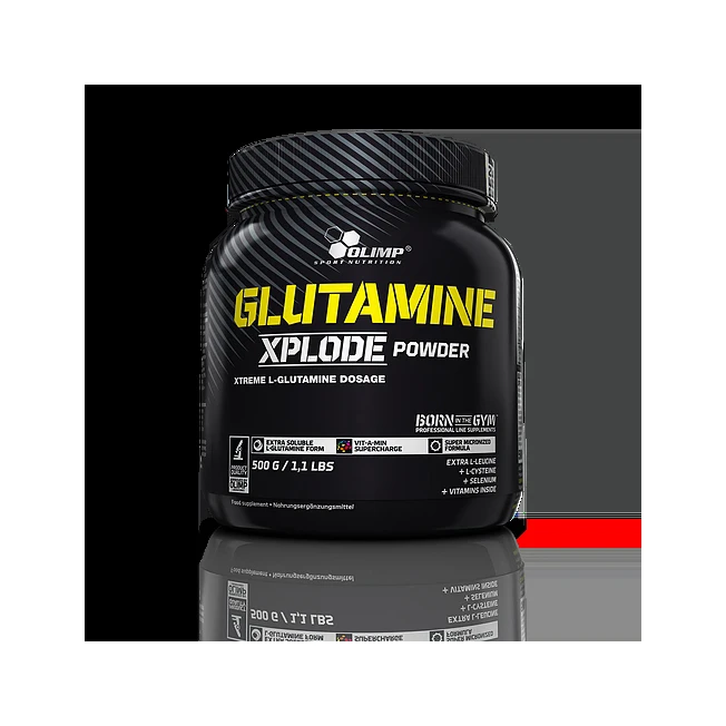 Sport Nutrition GLUTAMINE XPLODE 500G Reduces muscle damage after training and quickly stimulates their regeneration.