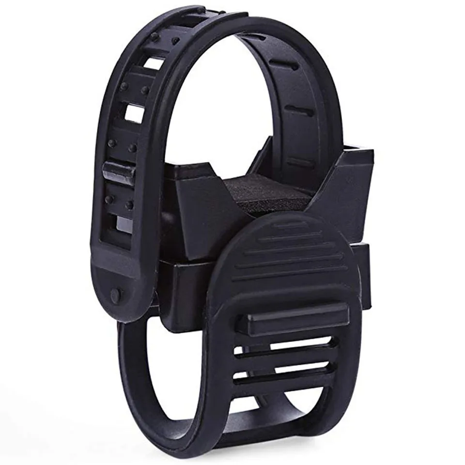 Black Rubber Bike Front Lamp Light Clamp Headlight Holder Rotatable Swivel Bicycle LED Flashlight Torch Mount Holder Clip