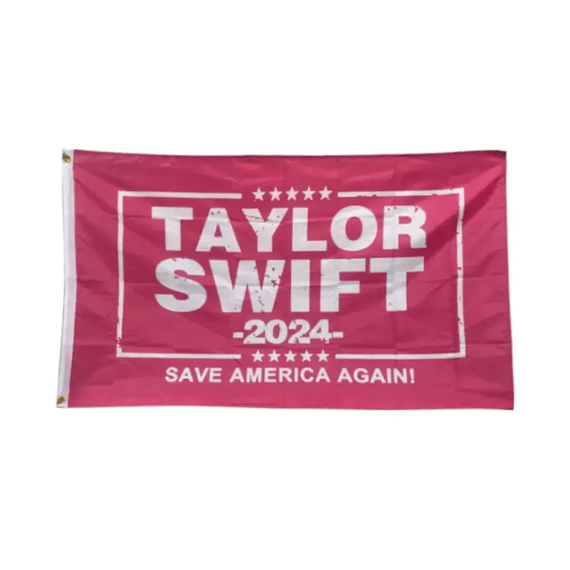 2024 American Vote Flag Pink Musician Flags for Room College Dorm Bedroom Wall Tapestry Decor Funny Party Banner