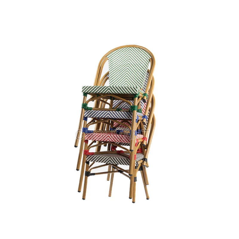Modern Terrace Furniture Chairs French Bistro Chairs stackable  outdoor teslin chair