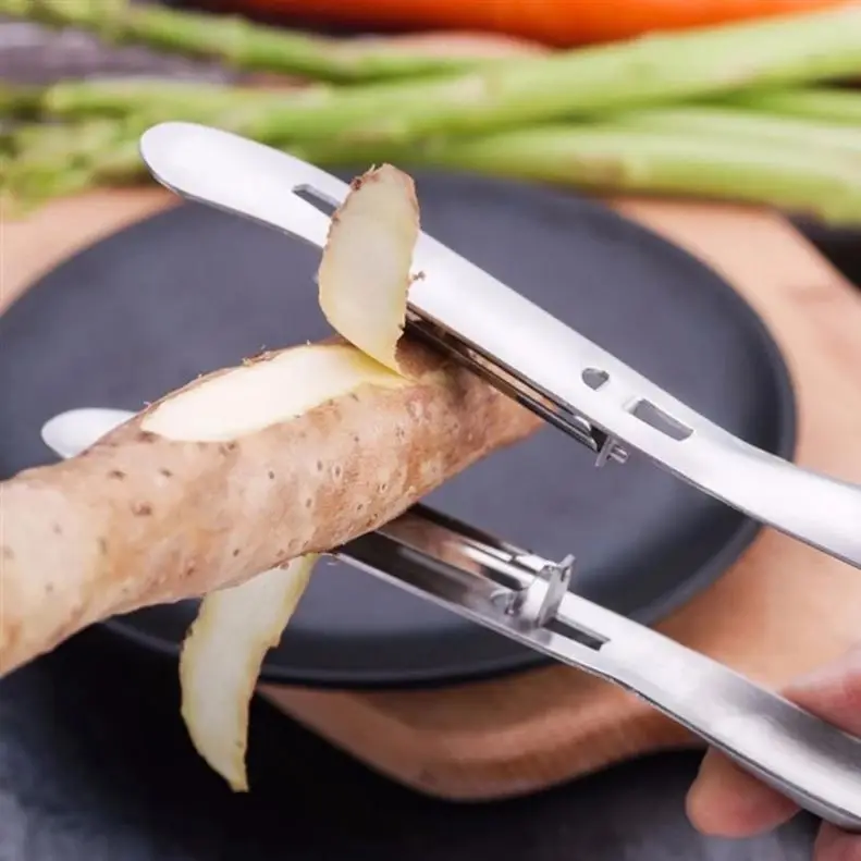 Stainless Steel Asparagus Peeling Knife Creative Kitchen Gadgets Multifunction Vegetable Peeler Tomato Eye Remover