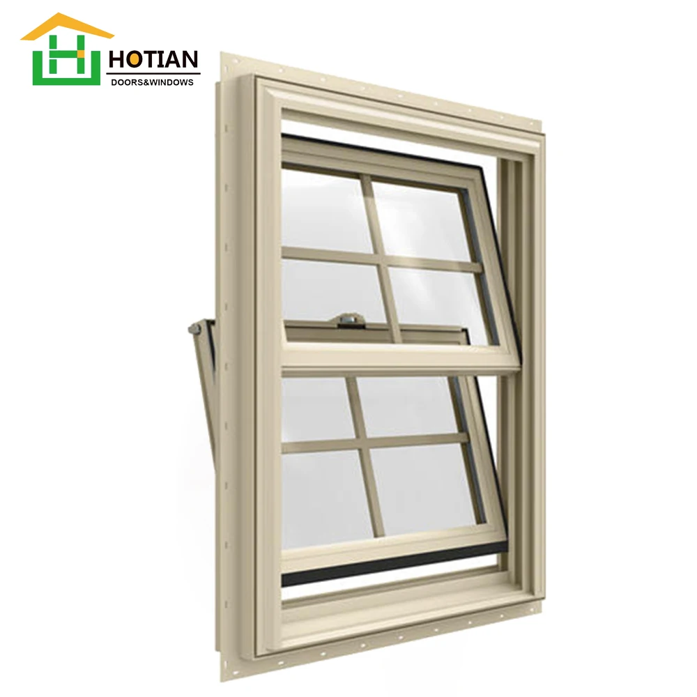 American Style Vertical Slide Vinyl PVC UPVC Single Hung Window Hung Window