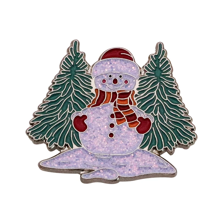 New Products Christmas Metal Enamel Pin Manufacturer Custom Brooches Christmas Stocking Man Women Badge
