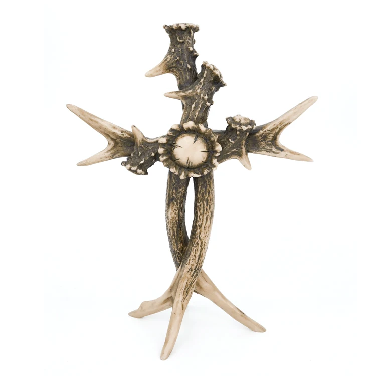 Custom Wholesale Resin Antler Table Cross Antler Decoration Religious Cross