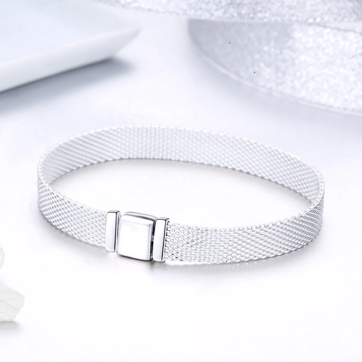 
best selling product Fashion Women Zircon Bead bracelet silver 925 expandable magnetic bracelet 