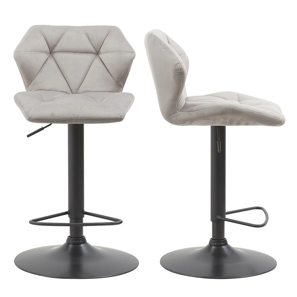 
Modern minimalist velvet luxury metal frame tall bar counter stool 