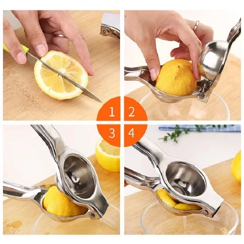 WONDERFUL Kitchen Tool Accessories Manual Citrus Press Juicer Stainless Steel Metal Fruit Squeezer Orange Lemon Juicer