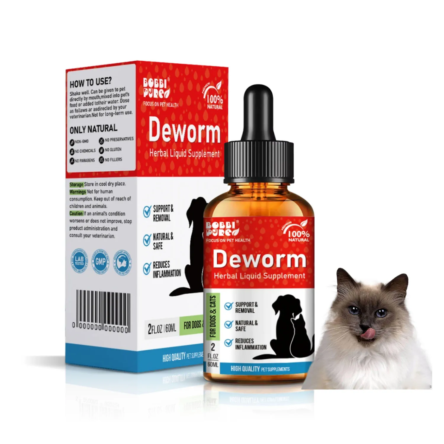 Капля для дегельминтизации собственной торговой марки стимулирует и укрепляет иммунную систему кошек